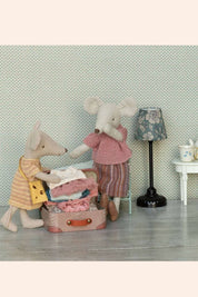 Maileg - Big Sister - Knitted Dress and Bag in Suitcase - Strawberries & Cream
