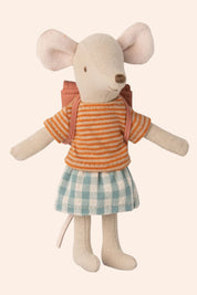 Maileg - Big Sister Clothes and Bag - Old Rose - Strawberries & Cream