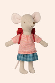 Maileg - Big Sister Clothes and Bag - Red - Strawberries & Cream