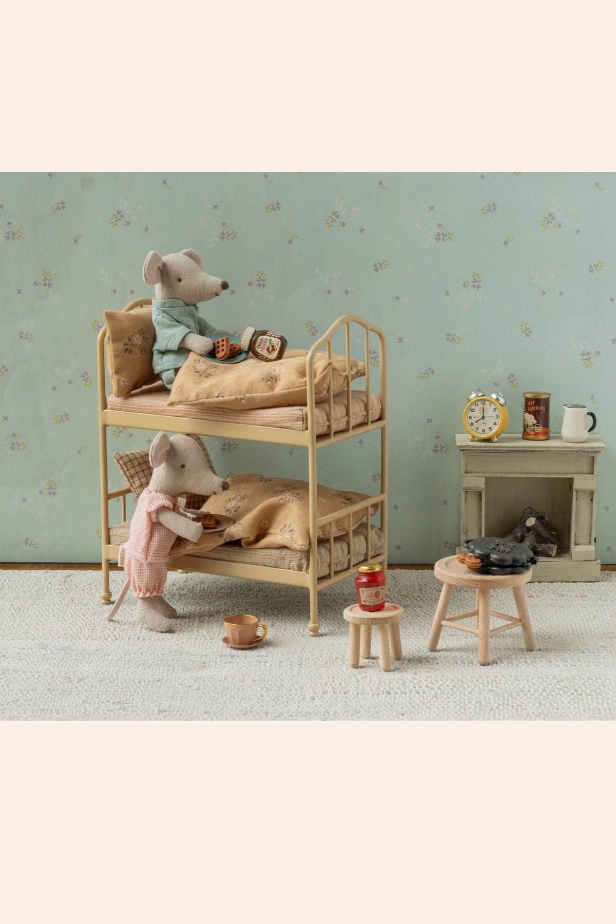 Maileg - Bunk Bed - Mouse - Wheat - Strawberries & Cream - Ingrid Lewis - Designer