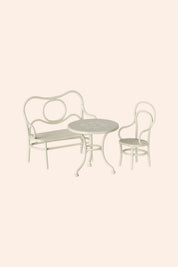 Maileg - Café Set, Mouse - Small - Off White - Strawberries & Cream