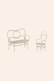 Maileg - Café Set, Mouse - Small - Off White - Strawberries & Cream