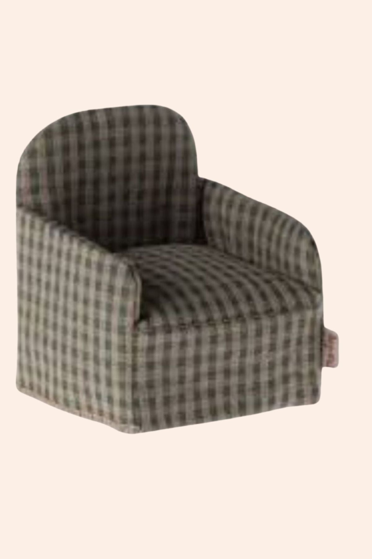 Maileg - Chair, Mouse - Green Checker - Strawberries & Cream