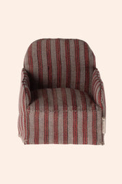 Maileg - Chair, Mouse - Stripe - Strawberries & Cream