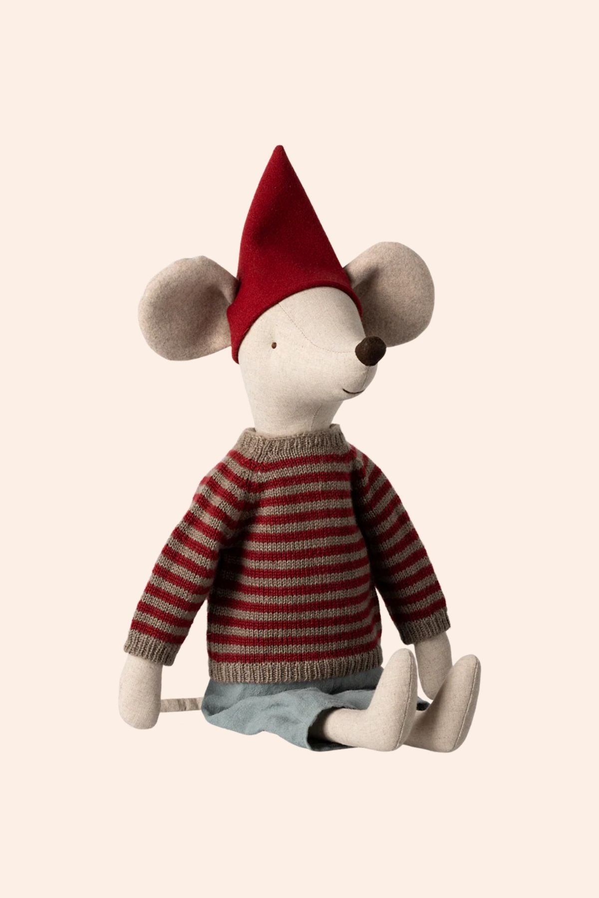 Maileg - Christmas Mouse, Maxi - Strawberries & Cream