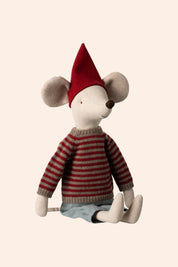 Maileg - Christmas Mouse, Maxi - Strawberries & Cream