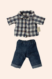 Maileg - Dad Mouse Clothes - Shirt and Jeans - Strawberries & Cream