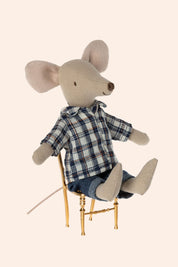 Maileg - Dad Mouse Clothes - Shirt and Jeans - Strawberries & Cream