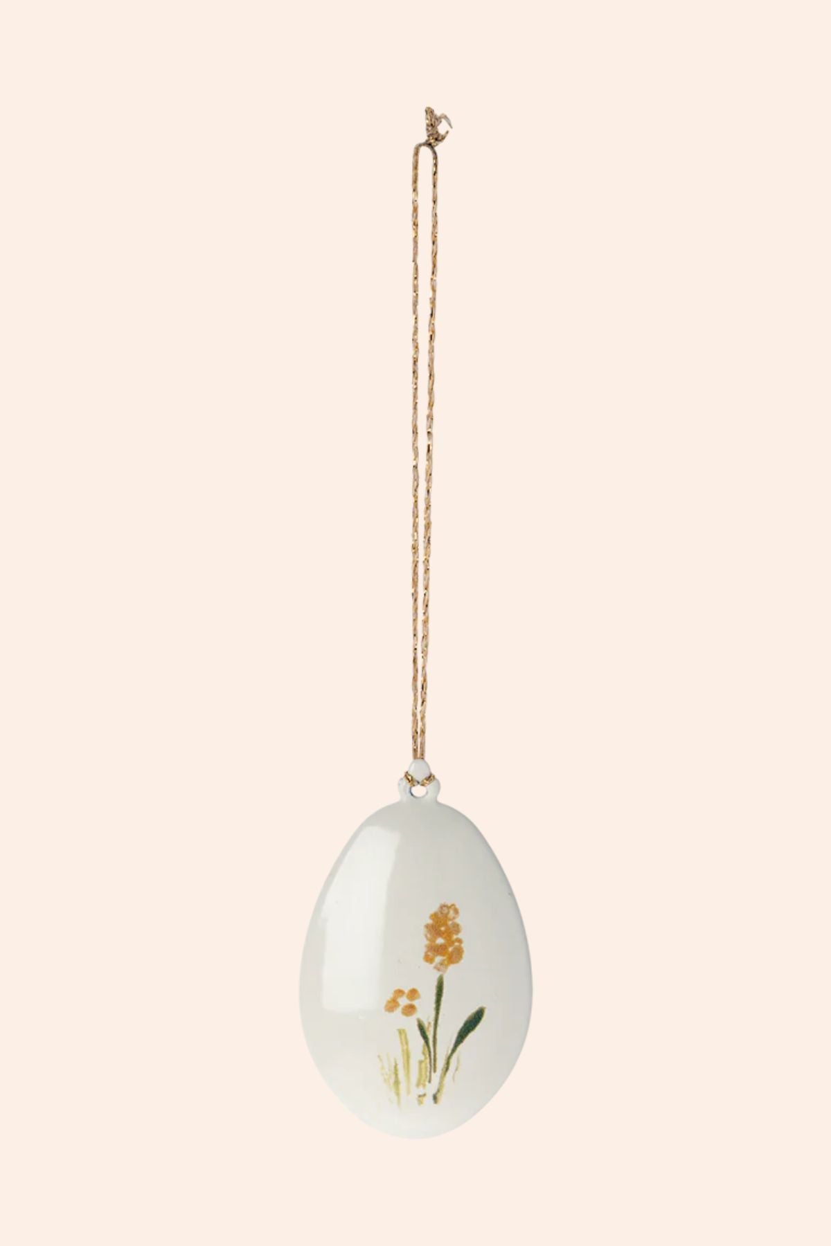Maileg - Easter Egg Ornament - 2 Assorted - Yellow - Strawberries & Cream 