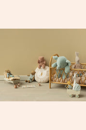 Maileg - Elephant Plush - Medium - Soft Mint - Strawberries & Cream - Ingrid Lewis - Designer