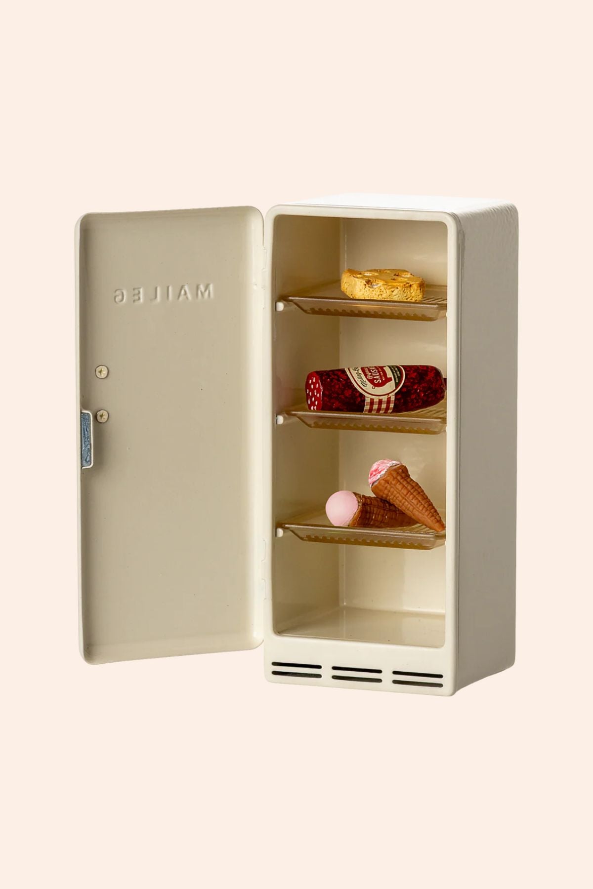 Maileg - Fridge Mouse - Off White - Strawberries & Cream