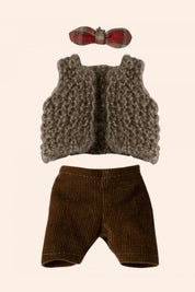 Maileg - Grandpa Mouse Clothes - Vest, Pants and Bow Tie - Strawberries & Cream