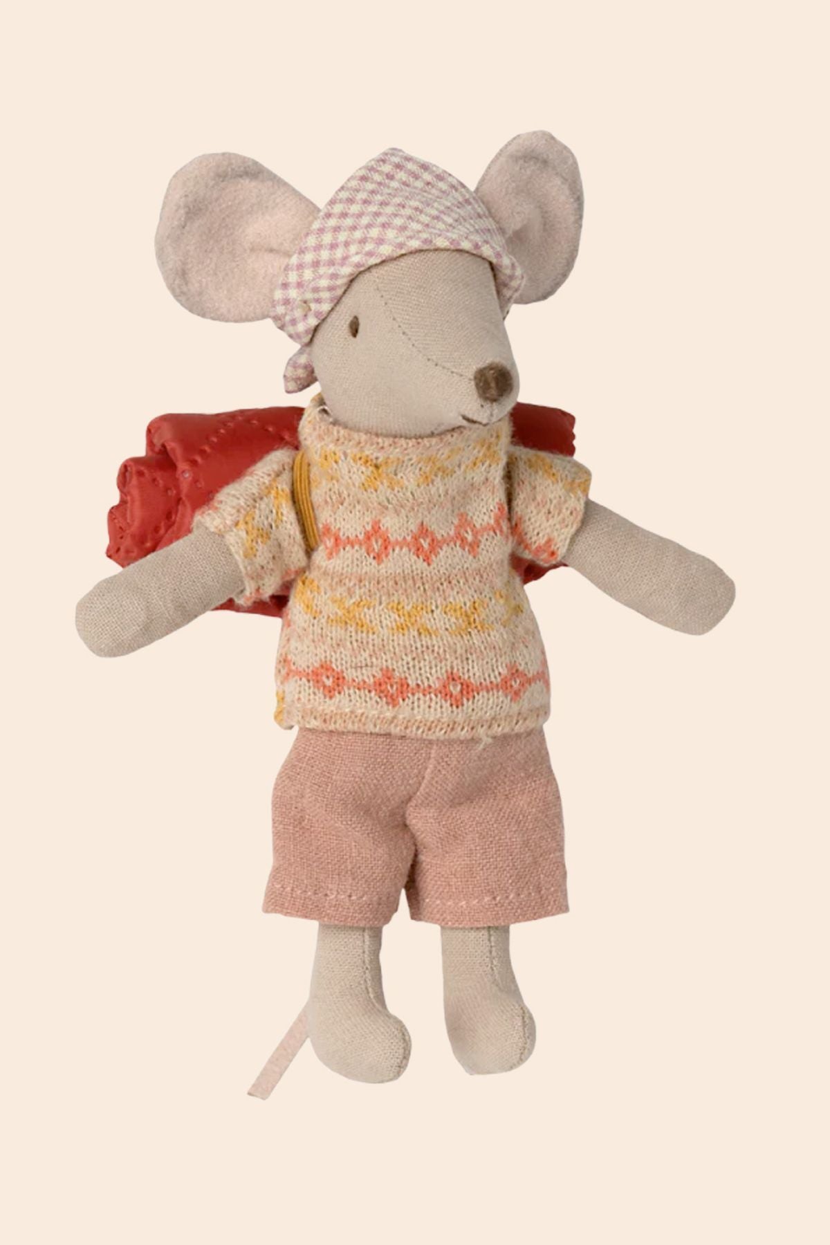 Maileg - Hiker Mouse Big Sister with Winter Clothes - Strawberries & Cream