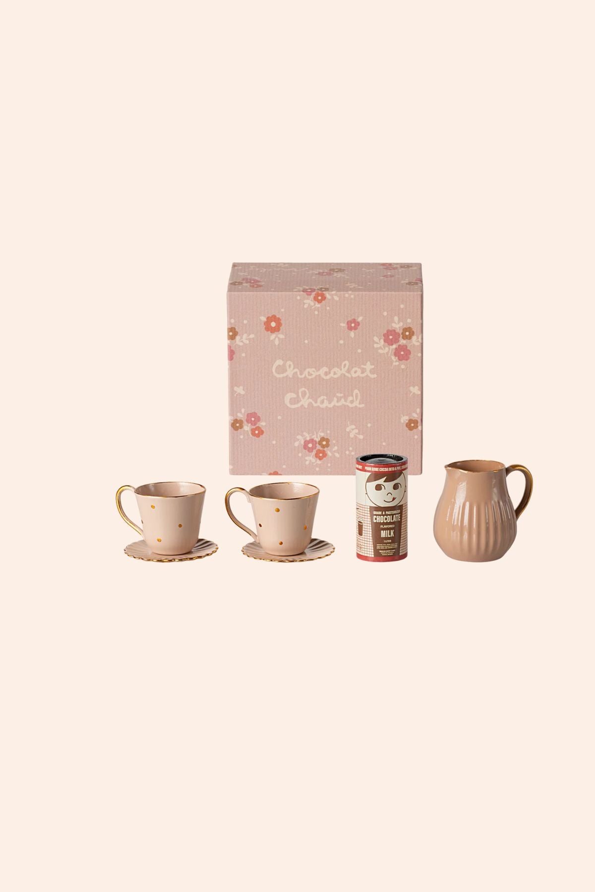 Maileg -  Hot Chocolate Set - Mini - Strawberries & Cream