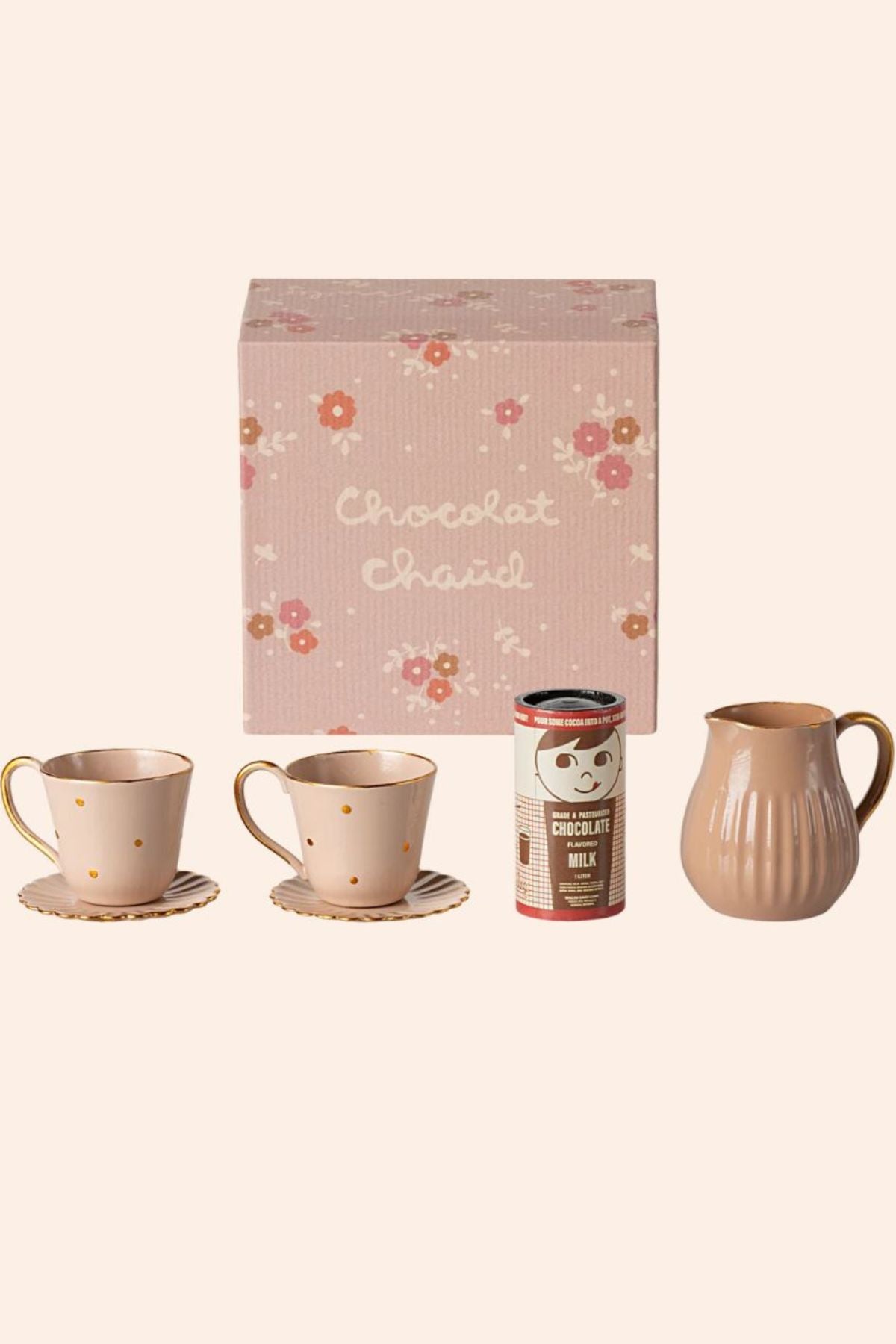 Maileg -  Hot Chocolate Set - Mini - Strawberries & Cream