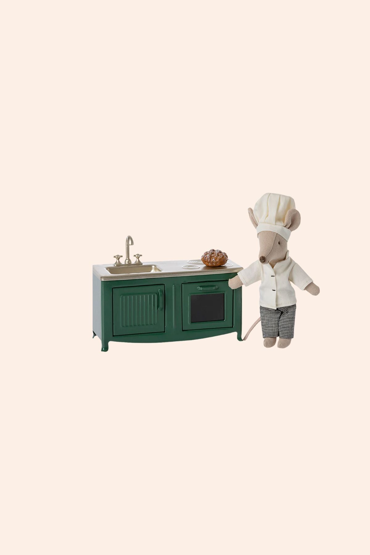 Maileg - Kitchen Mouse - Dark Green - Strawberries & Cream