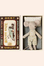 Maileg - Little Brother Mouse in Match Box - Strawberries & Cream