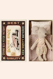 Maileg - Little Sister Mouse in Match Box - Strawberries & Cream