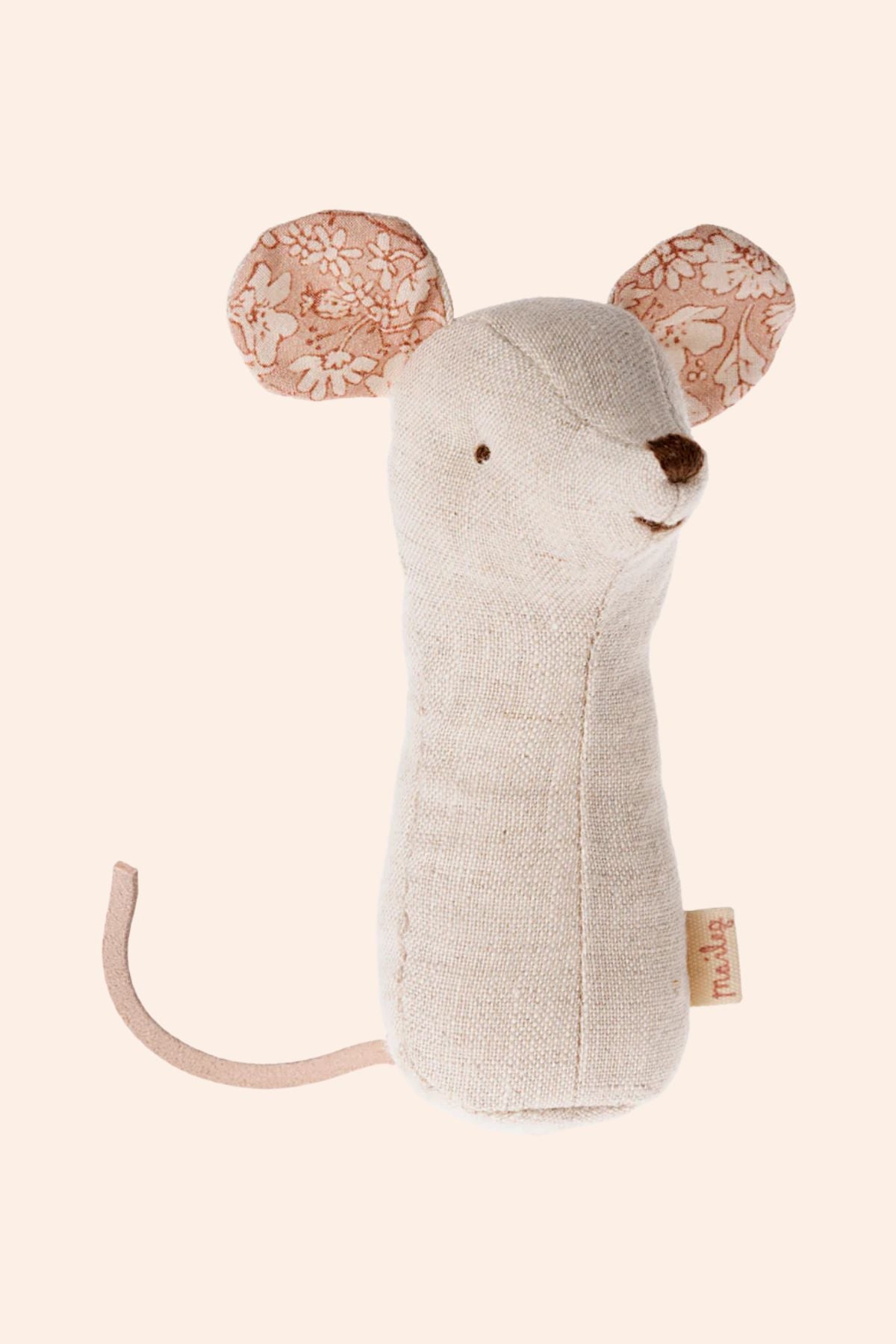 Maileg - Lullaby Friends - Mouse Rattle - Nature - Strawberries & Cream