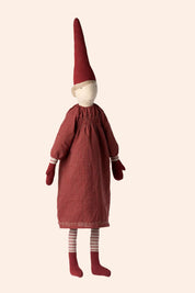 Maileg - Maxi Pixy Knitted Dress - size 4 - Strawberries & Cream