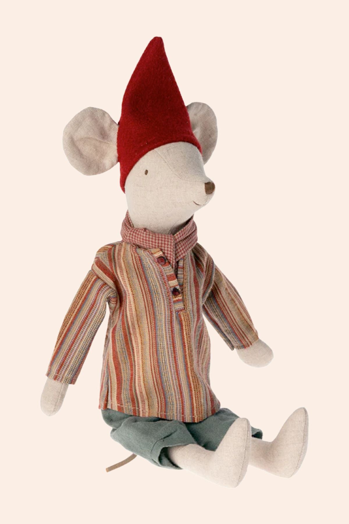 Maileg - Medium - Christmas Mouse - Boy - Strawberries & Cream 