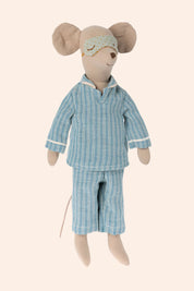 Maileg - Medium Size Mouse Clothes - Pyjamas - Strawberries & Cream