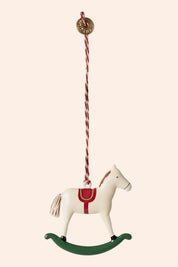 Maileg - Metal Ornament - Rocking Horse - Strawberries & Cream 