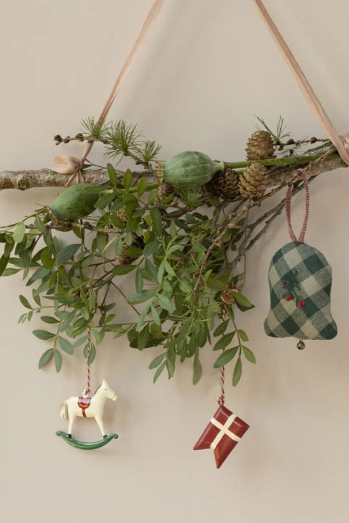 Maileg - Metal Ornament - Rocking Horse - Strawberries & Cream 