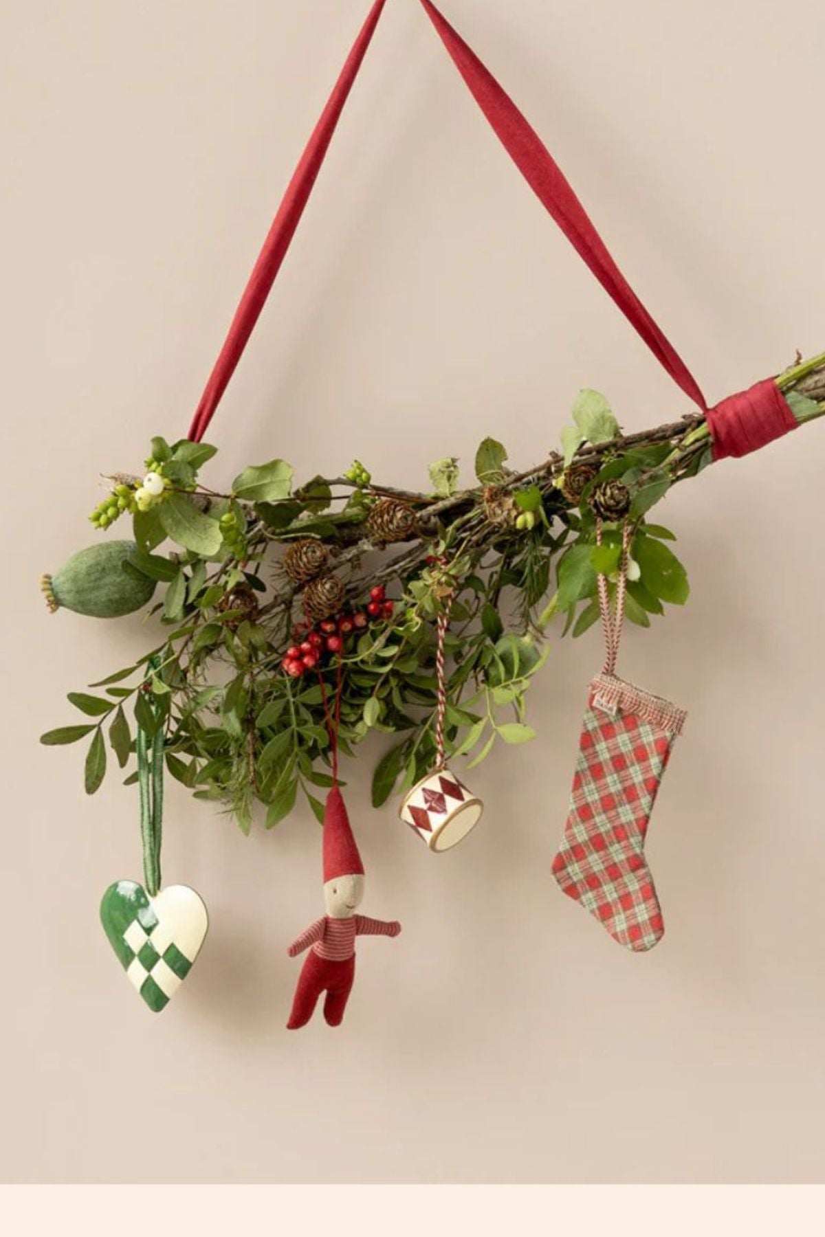 Maileg_-_Metal_Ornament_-_Small_Drum_-_Red_-_Strawberries_Cream