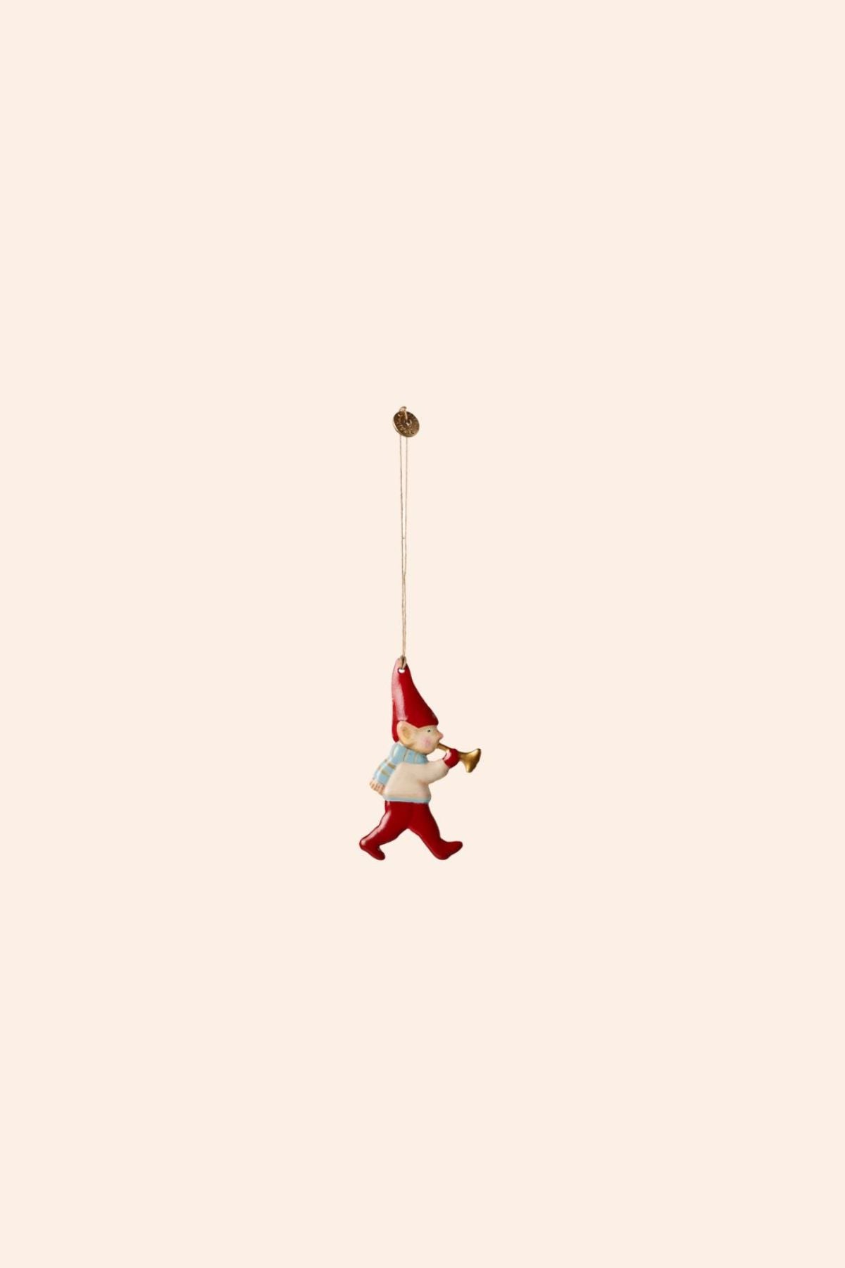 Maileg - Metal Ornament, Pixy - Trumpet - Strawberries & Cream