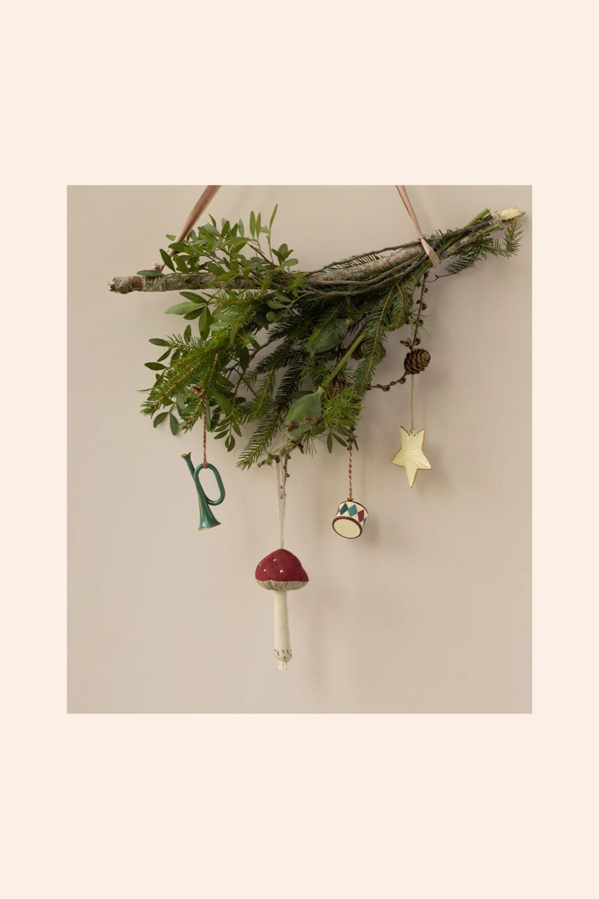 Maileg - Metal Ornament, Star - Strawberries & Cream