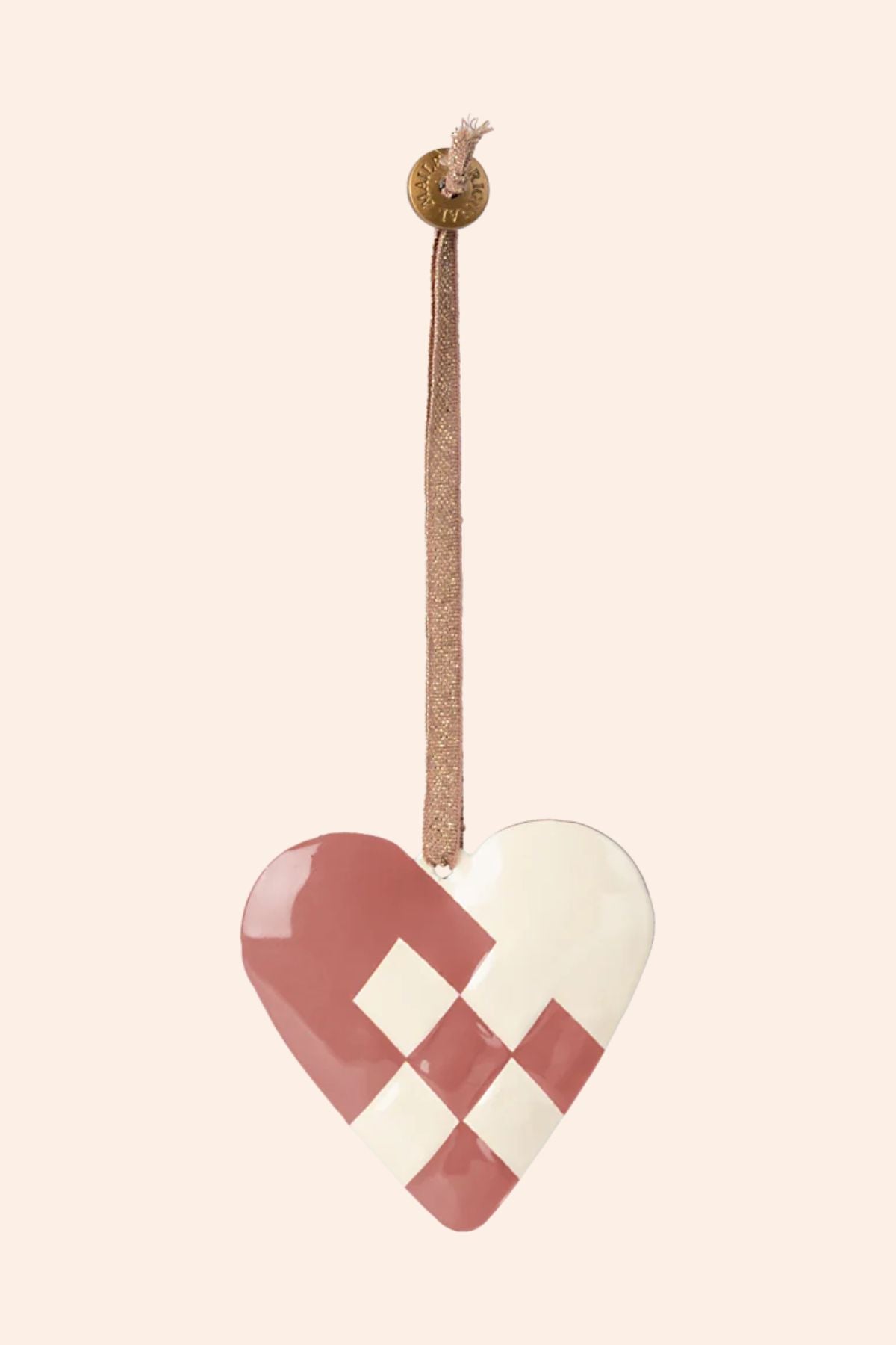 Maileg - Metal ornament, Braided Heart - Light Purple - Strawberries & Cream