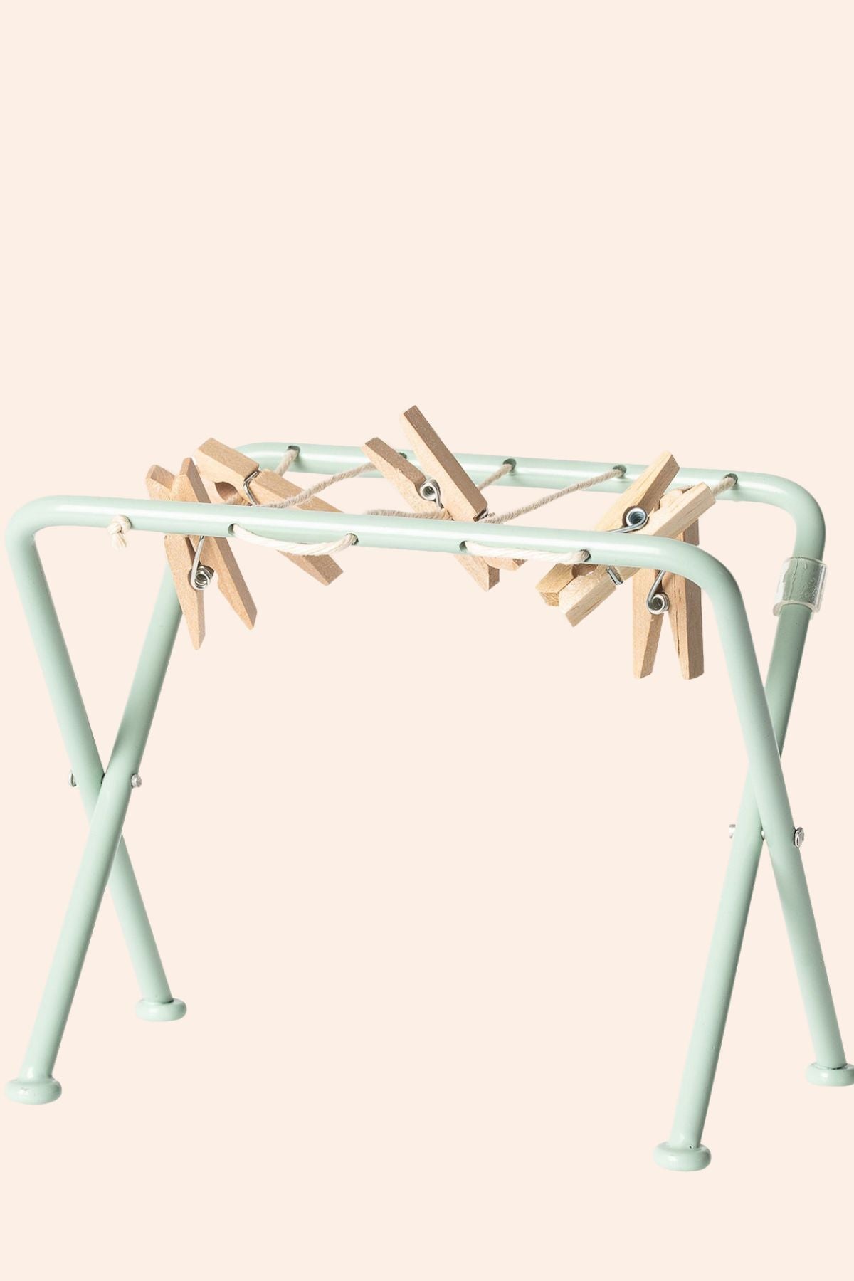 Maileg - Miniature - Drying Rack with Pegs - Strawberries & Cream