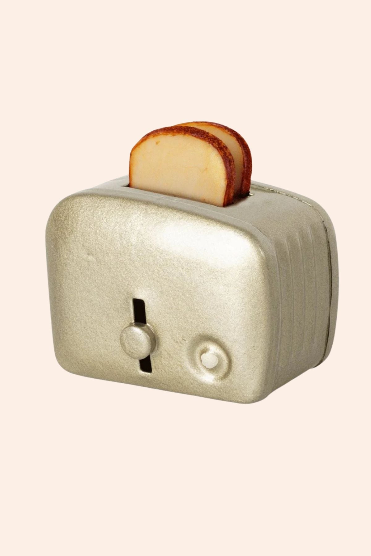 Maileg - Miniature -  Toaster with bread - Silver - Strawberries & Cream