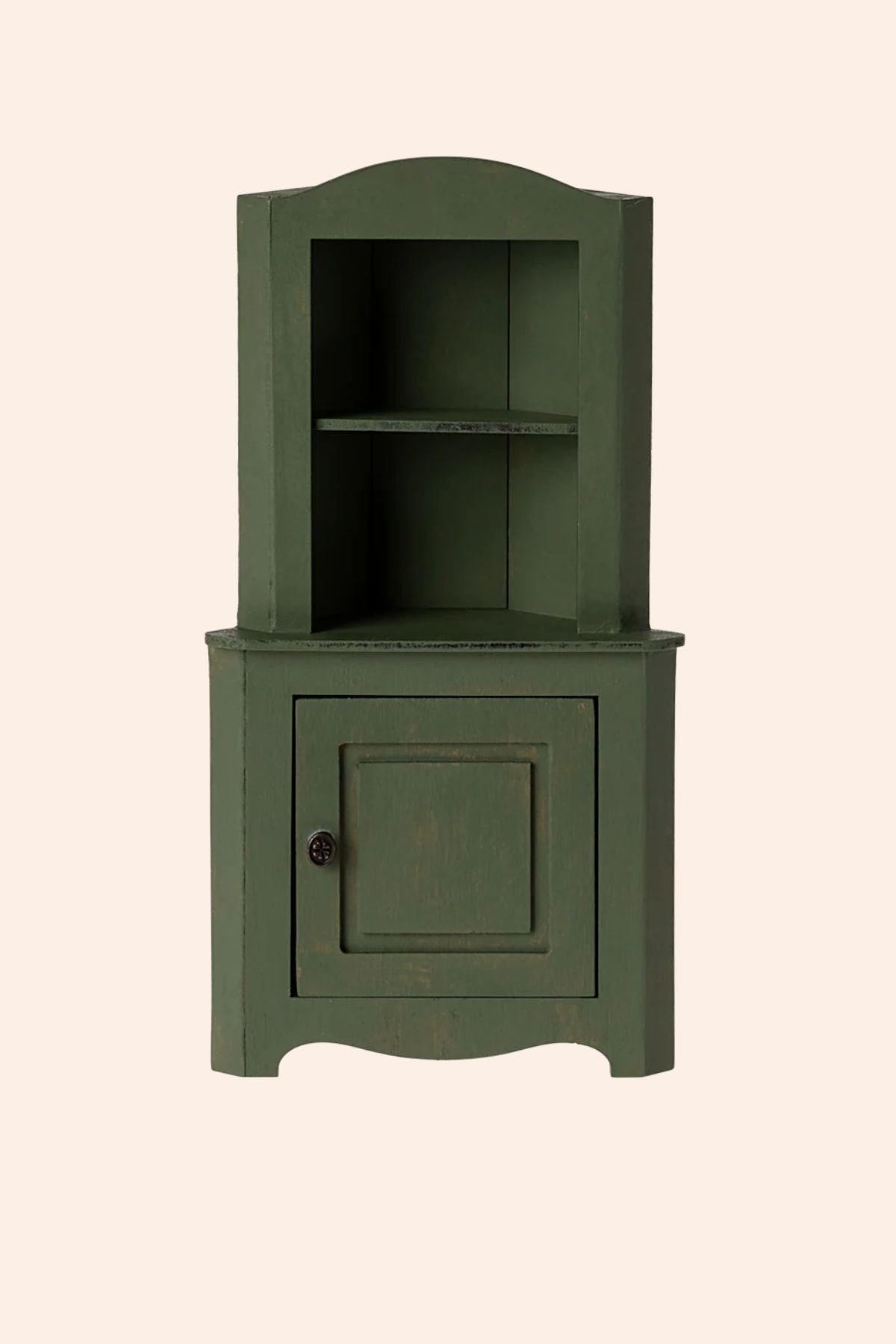 Maileg - Miniature Corner Cabinet - Dark Green - Strawberries & Cream - Ingrid Lewis - Designer