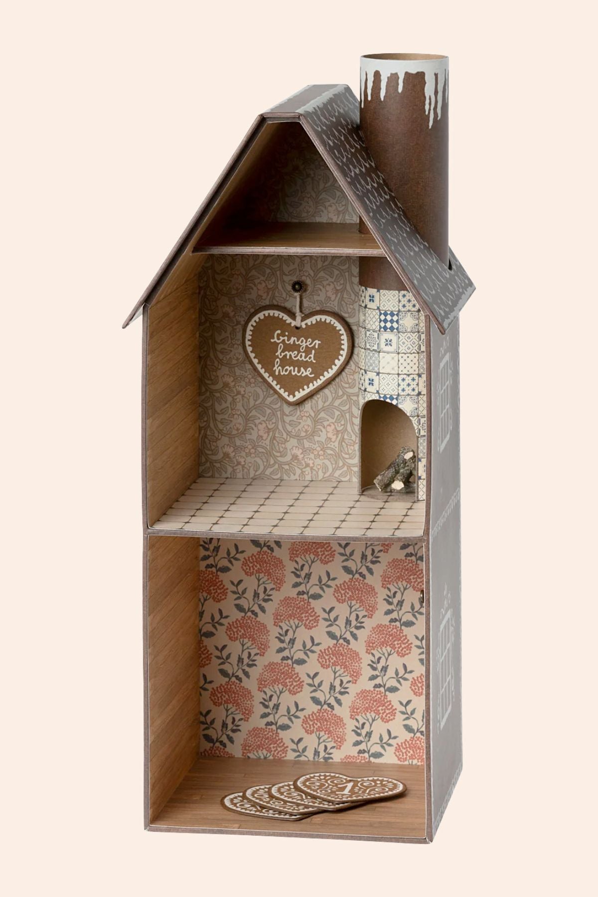 Maileg - Mouse - Gingerbread House - Strawberries & Cream 