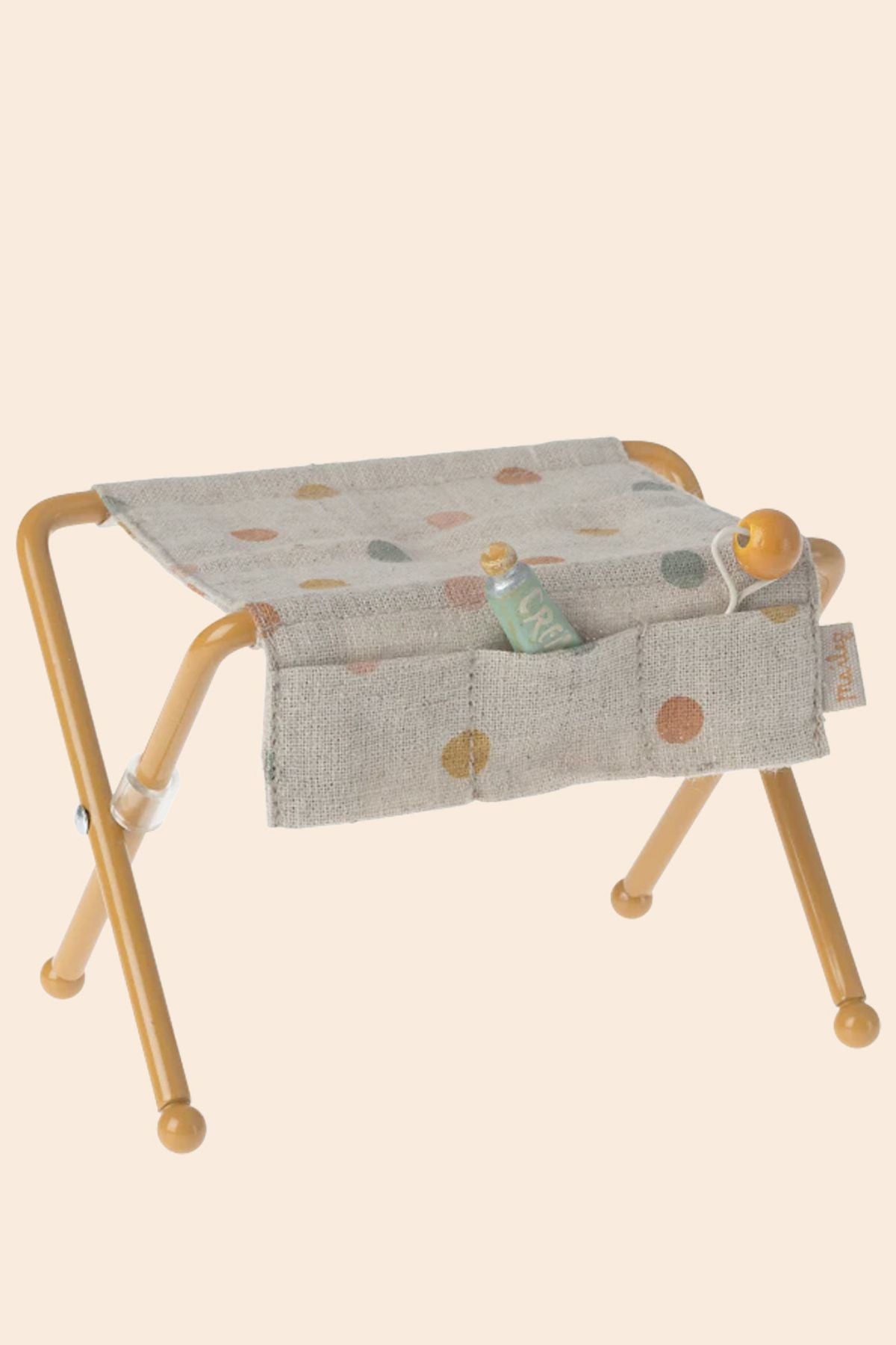 Maileg - Mouse - Nursery Table - Ocher - Strawberries & Cream 