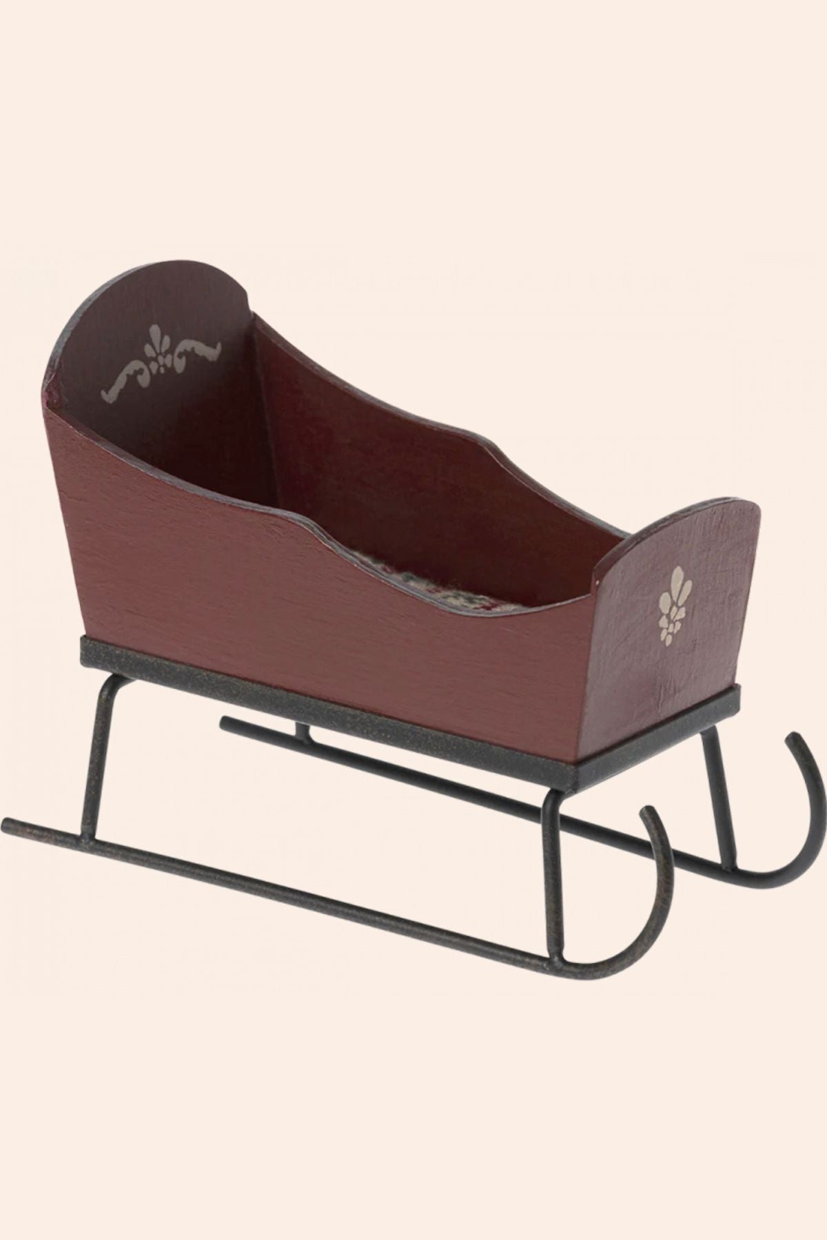 Maileg - Mouse - Sleigh - Red - Strawberries & Cream 