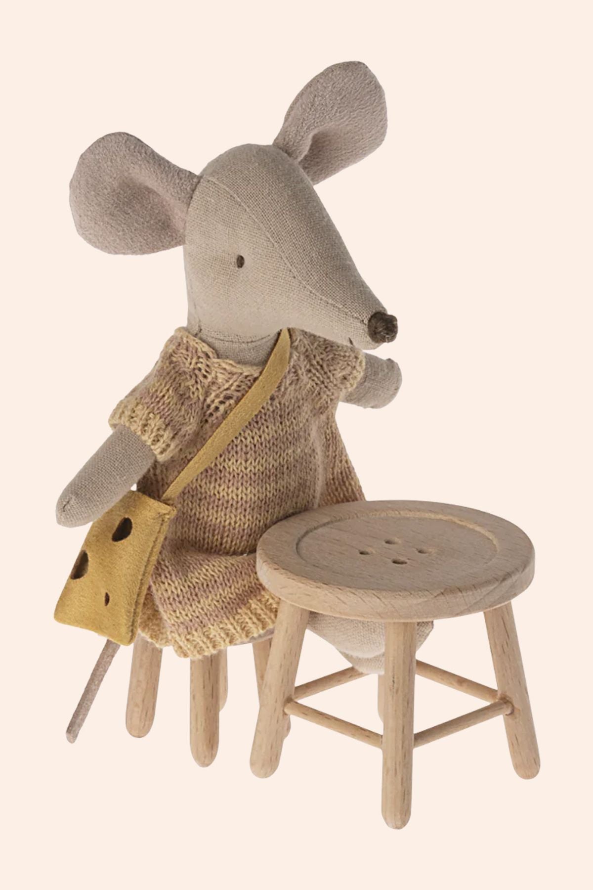 Maileg - Mouse - Table and Stool Set - Strawberries & Cream 