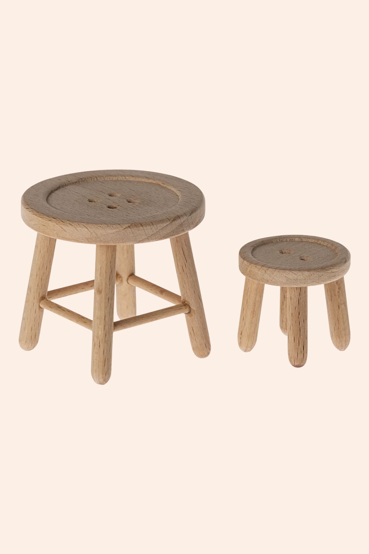 Maileg - Mouse - Table and Stool Set - Strawberries & Cream 