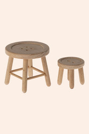 Maileg - Mouse - Table and Stool Set - Strawberries & Cream 