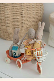 Maileg - Mouse - Tricycle basket - Strawberries & Cream
