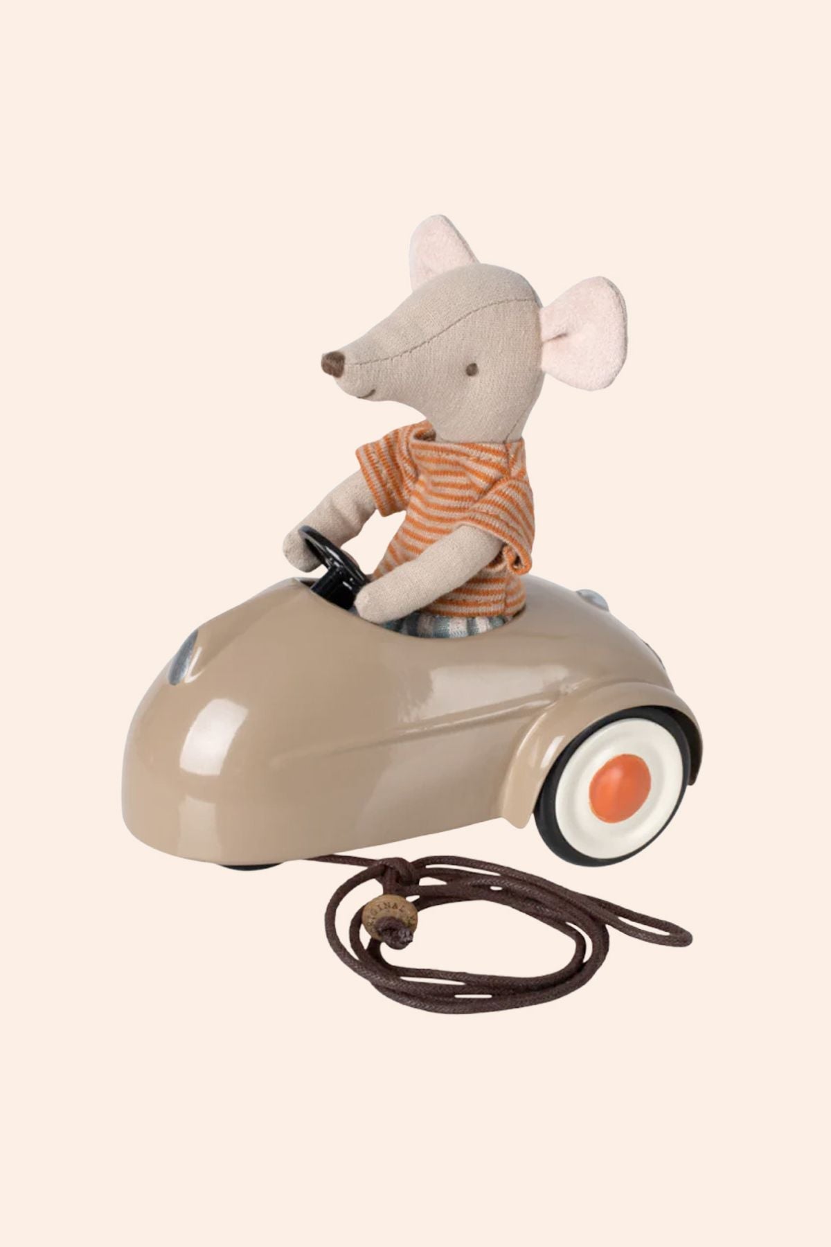 Maileg - Mouse Car - Brown - Strawberries & Cream 