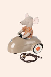 Maileg - Mouse Car - Brown - Strawberries & Cream 