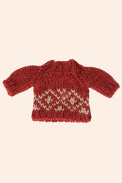 Maileg - Mum/Dad Clothes - Knitted Sweater - Red - Strawberries & Cream