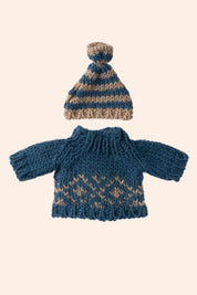 Maileg - Mum/Dad Mouse Clothing - Knitted Sweater and Hat - Strawberries & Cream