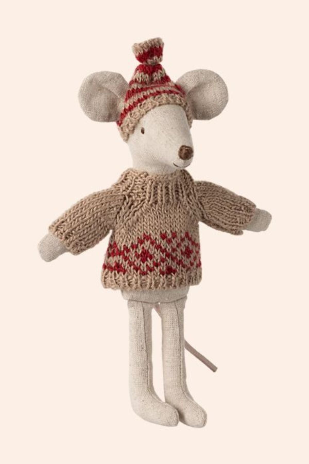 Maileg - Mum/Dad clothing - Knitted Sweater and Hat - Strawberries & Cream