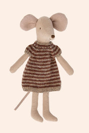 Maileg - Mum Mouse Clothes - Knitted Dress - Strawberries & Cream