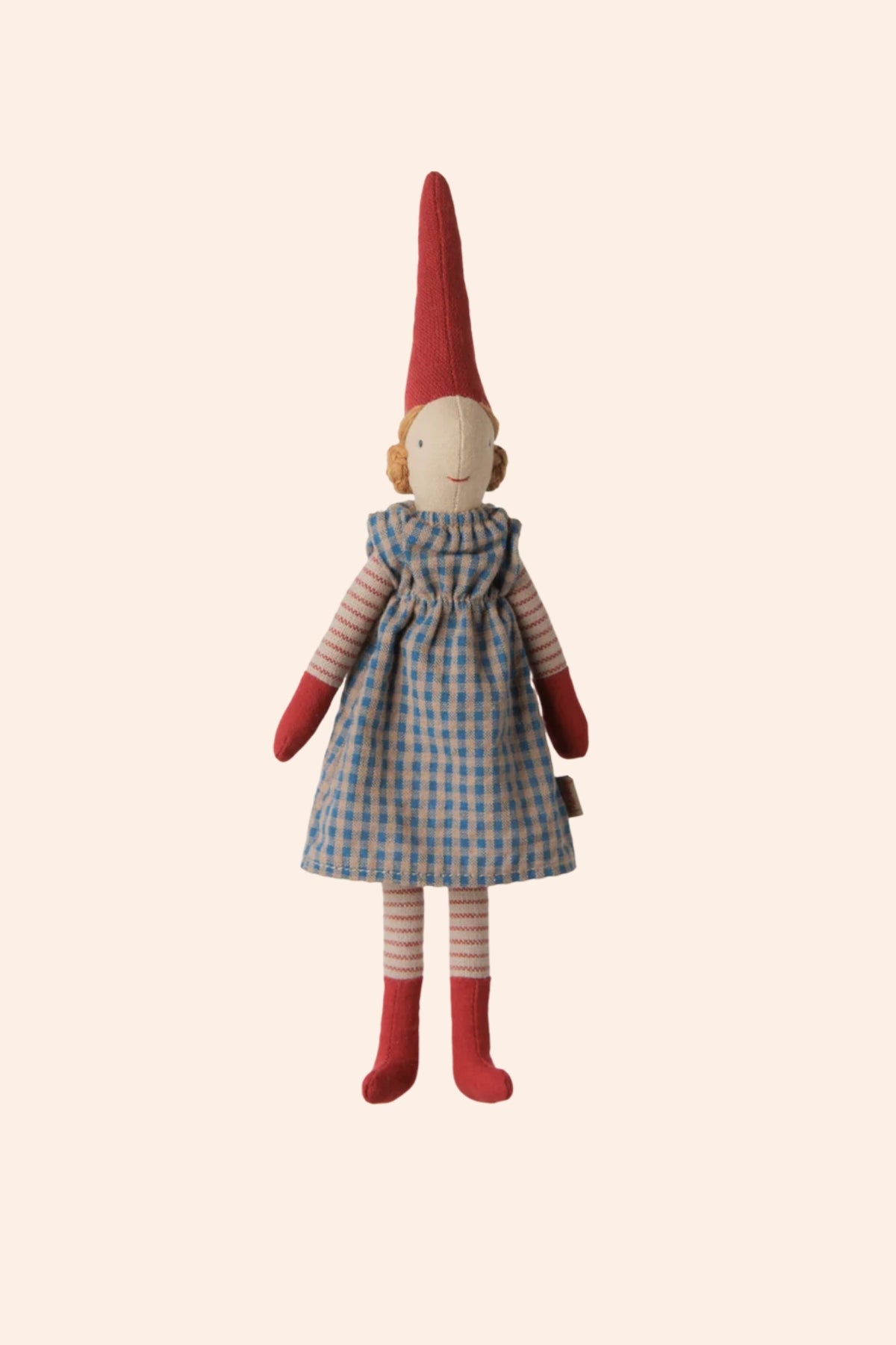 Maileg - Pixy Size 1 - Girl Blue Dress  - Strawberries & Cream - Ingrid Lewis - DesignerMaileg - Pixy Size 2 - Girl Striped Knitted Sweater - Strawberries & Cream - Ingrid Lewis - Designer