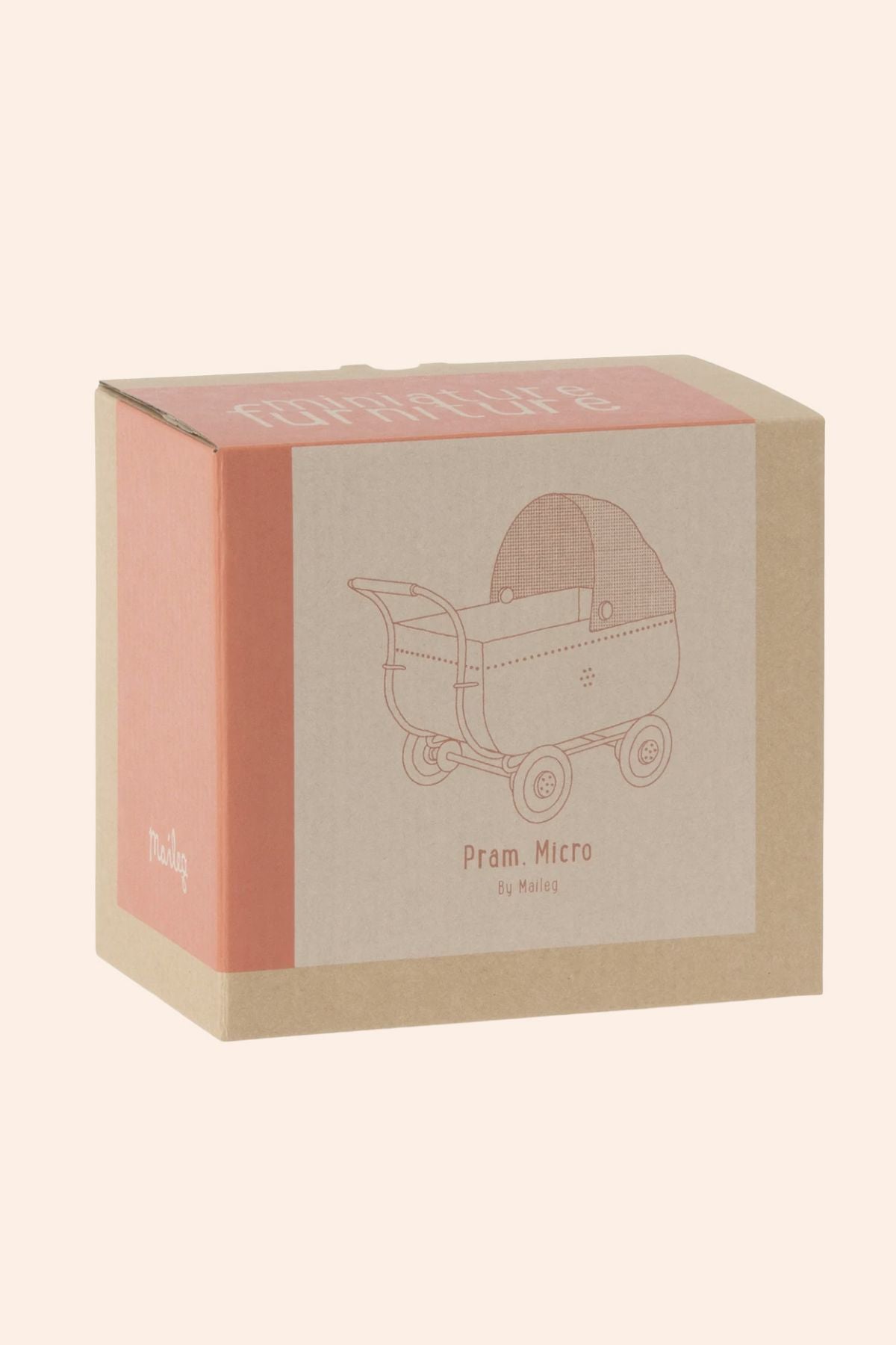 Maileg - Pram Micro - Coral - Strawberries & Cream